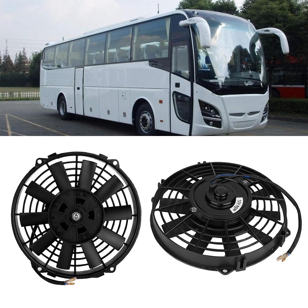 12V 80W 9inch Universal Car Curved Blade Air Conditioner Condenser Electric Cooling Fan