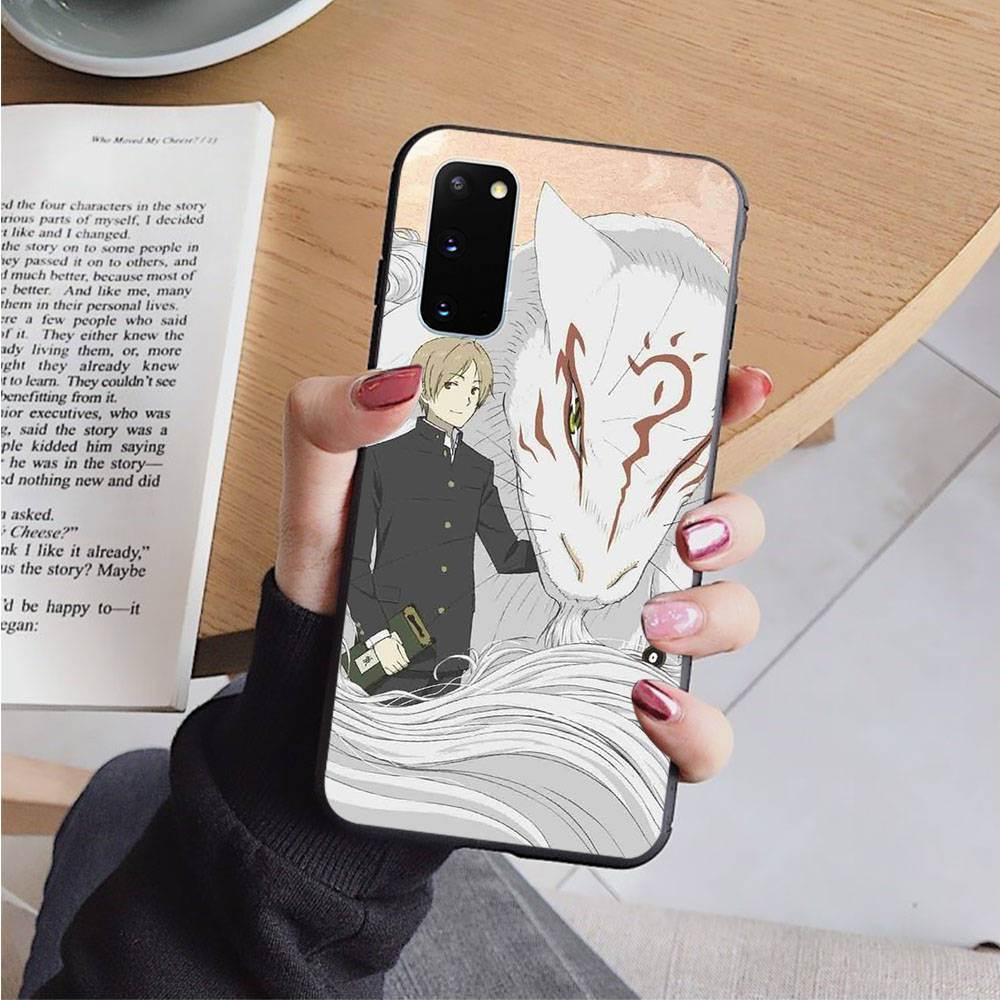 AD78 Natsume Yuujinchou Black Case for iPhone 16 15 Plus 14 13 12 11 Pro 8 7 6S SE 5S X XR XS Max Realme C30 C33 C31 9I Huawei Y8P Y9 Sofe Cover
