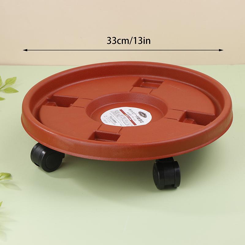 Universal-Blumentopfräder, rundes Tablett aus Kunststoff, robustes Blumentopf-Basisgestell, beweglicher rollender Topfpflanzenständer mit Rollen