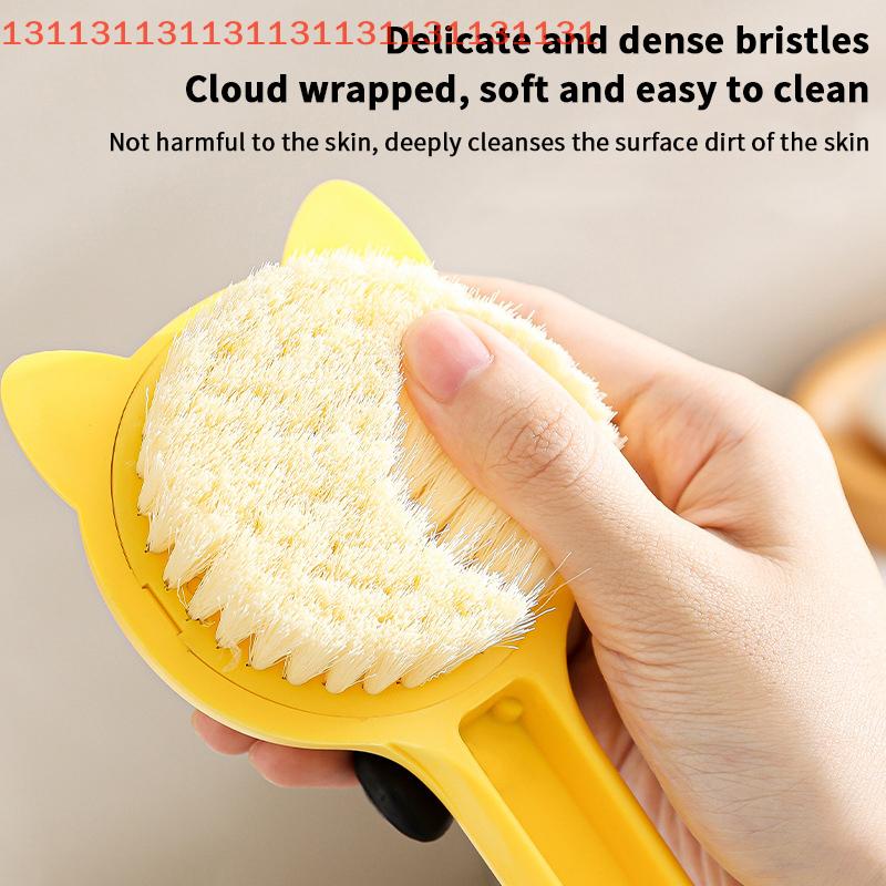 Cartoon Long Handle Bath Brush Soft Body Scrub Massager Shower Scrubber Body Cleaning Brush Exfoliation Bathroom Accessories