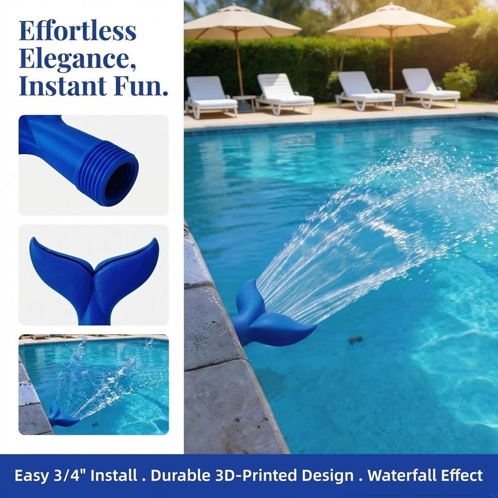 Swimming Pool Spray Nozzle Pool Aerators 3/4 Inch Universal Pool Aerator Fountain Fishtail Nozzles Creates Waterfall Spray