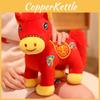 Festive Soft Horse Toy With Short Pile Plush And Lucky Charm For Holiday Gifts