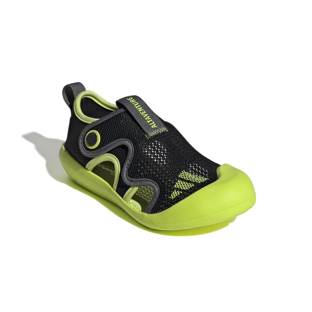 Adidas Sandały sportowe Altaventure Junior dla chłopców i rozmiary Core Six Rozmiar 3.0 Dziewczęce, 17-22cm, NQX00, Czarny/Solar Slime/Szary (JP5749), 21,0 cm