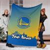 Custom Name Warriors Theme Printed Blanket - Perfect for Couch, Bed, Travel & Outdoor Use | Machine Washable, Cozy & Durable.