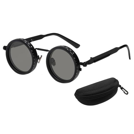 Adjustable Tint Polarized Sunglasses 1-9 Gear Round Glasses with ND Filter Lenses for Men UV Protection Eyewear for Beach Travel