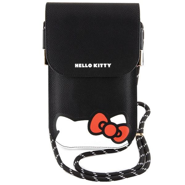 Hello Kitty Tasche Leder Schwarz Versteckte Kitty Kordel
