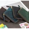 Handmade Crazy Horse Leather Wallet Retro Small Coin Money Bags Simple Wallets Zipper Pouch Card Holdes