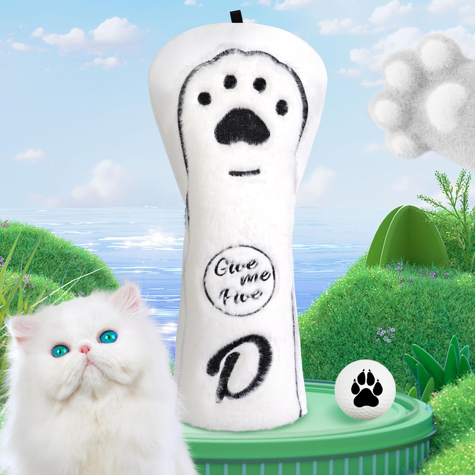 

CRAFTSMAN Драйвер Одинарный 3D Подходит Чехол на голову Cat Punch Design, Предмет, Дизайн, Гольф, 460cc, Эластичный, Милый, Пушистый,