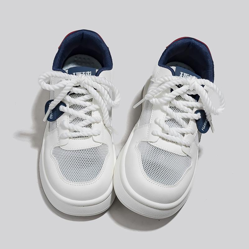 Global breathable mesh casual shoes 22 summer new ins sports board shoes thick sole 35