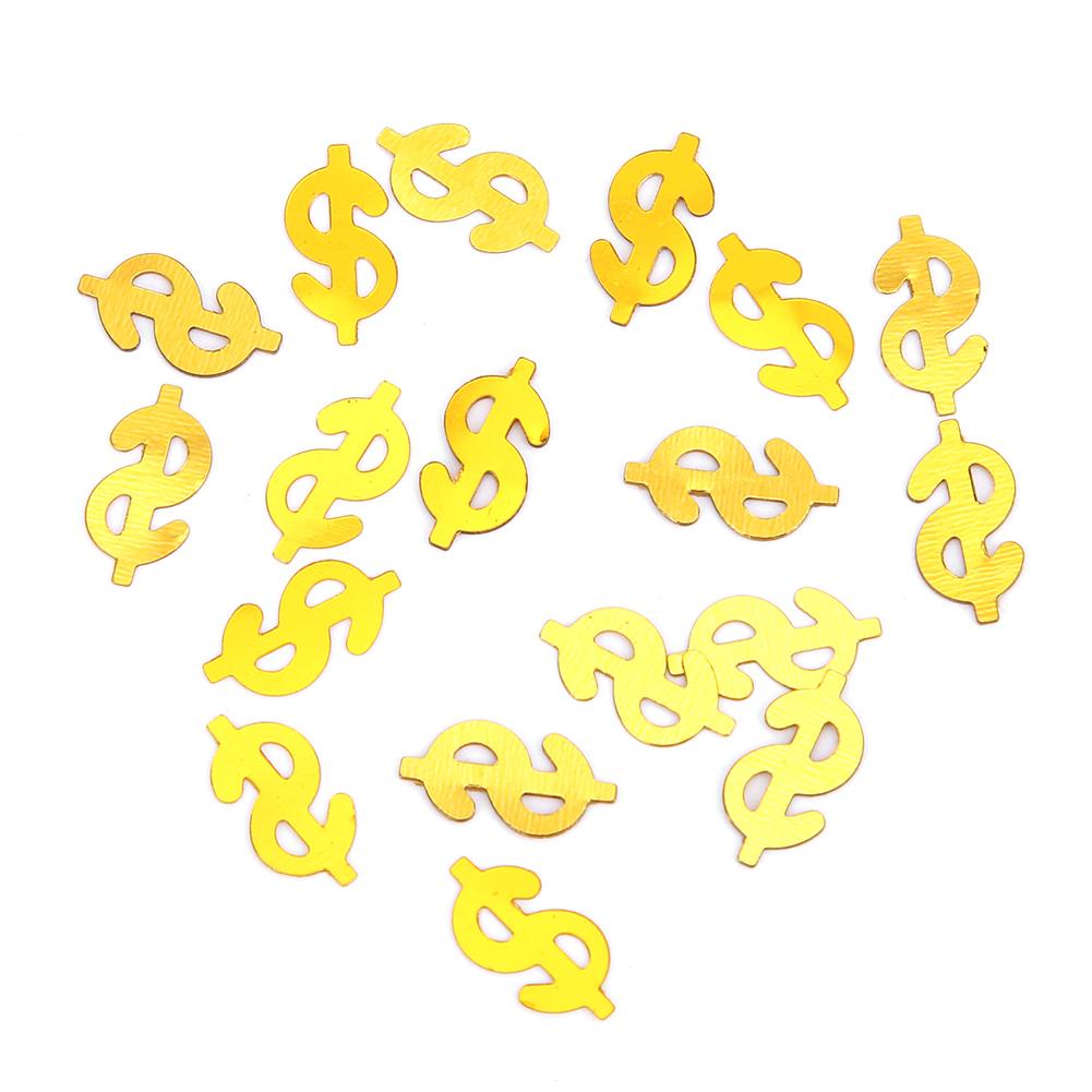 60g Dollar Sign Shaped Throwing Confetti Table Scatters Wedding Party DecorationsGold
