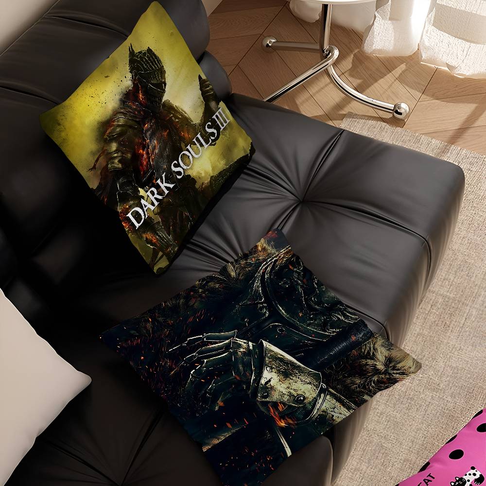 DARK SOULS Adventure Game Pillow Covers Cartoon Sofa Decorative Home Double-sided Printing Short Plush Cute Cushion Cover