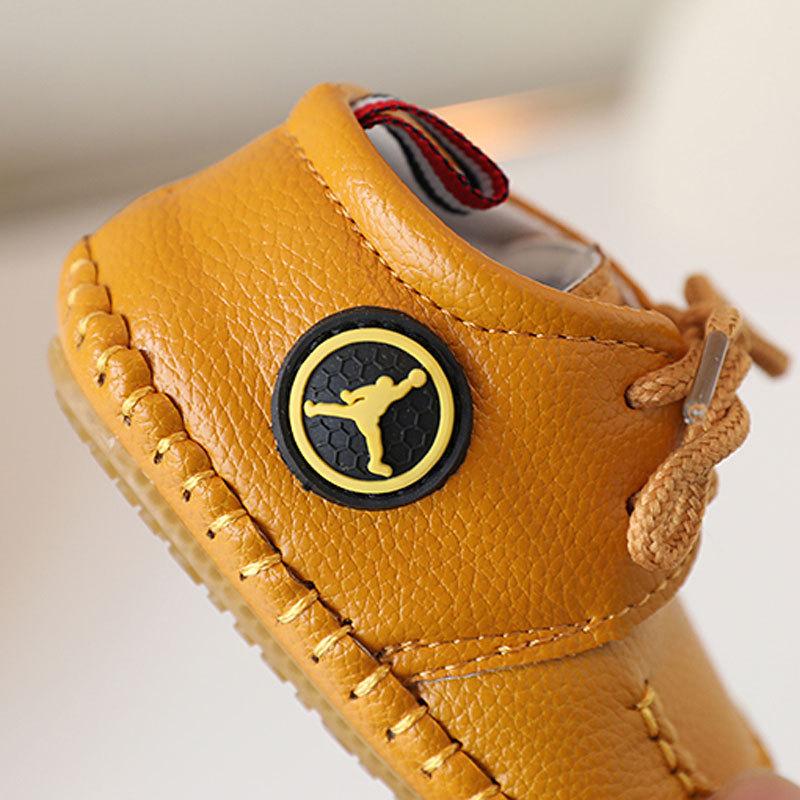 Boys and Girls Toddler Shoes Children Soft-soled Baby Shoes Spring and Autumn 0-1 Years Old Small Leather Shoes Lace-up Single