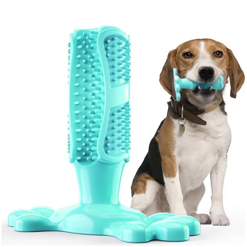 Pet Dog Toothbrush Chew Toy for French Bulldog Teeth Cleaning Puppy Teeth Grinding Stick Bone Toy