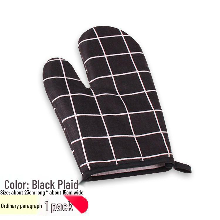 Утолщенные хлопково-льняные термостойкие перчатки для кухни, выпечки и барбекю