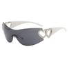 Frameless Y2K Women's Future Style Sun Glasses Fashion Love Sunglasses Luxury Designer PC Sunscreen Sunglass gafas de sol mujer