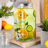 Glass Beverage Dispenser Jar with Tap 6.2L