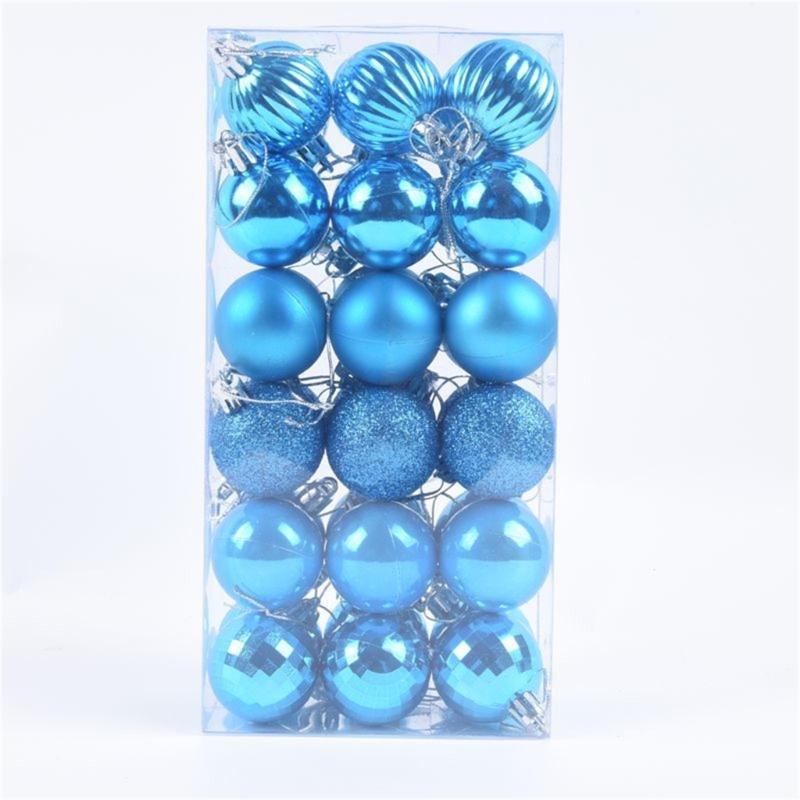 1 Box Christmas Ball Christmas Tree Ornament Home Christmas Hanging Pendant 2024 New Year Gift Holiday Party Decoration