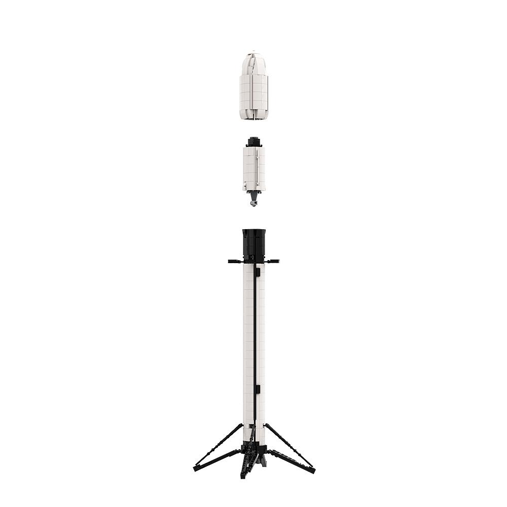 Gobricks MOC-41953 Ultimate Space X Falcon 9 [1:110er Maßstab] Bausteine Ziegel Spielzeug Geschenke