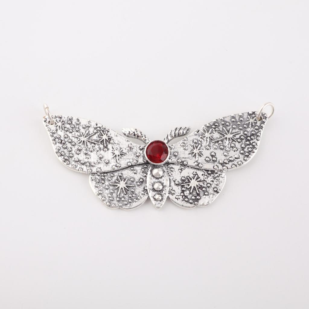 Red Garnet Gemstone 925 Sterling Silver Jewelry Pendant 0.7" Gift For Birthday CP-35-16