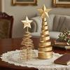 1/3pcs Golden Mini Christmas Trees- Elegant Tabletop Decorations with Stable Base,Sophisticated Craftsmanship,Best for Christmas