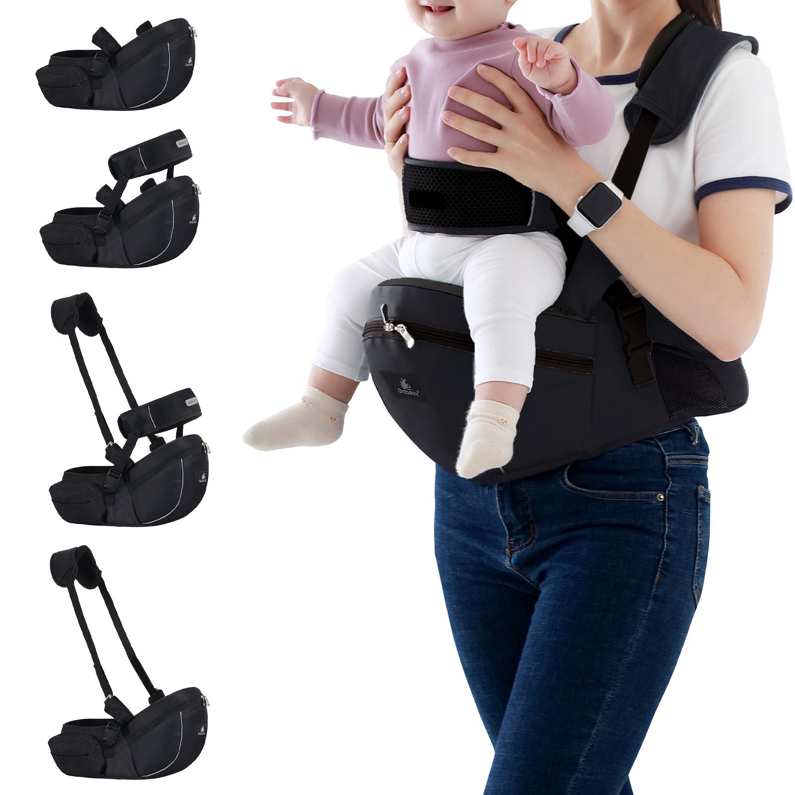 

4 In 1 Baby Growth Carrier with Hip Seat Newborn to Toddler 0 44 Lbs Ergonomic Infant Carrier with Safety Belts