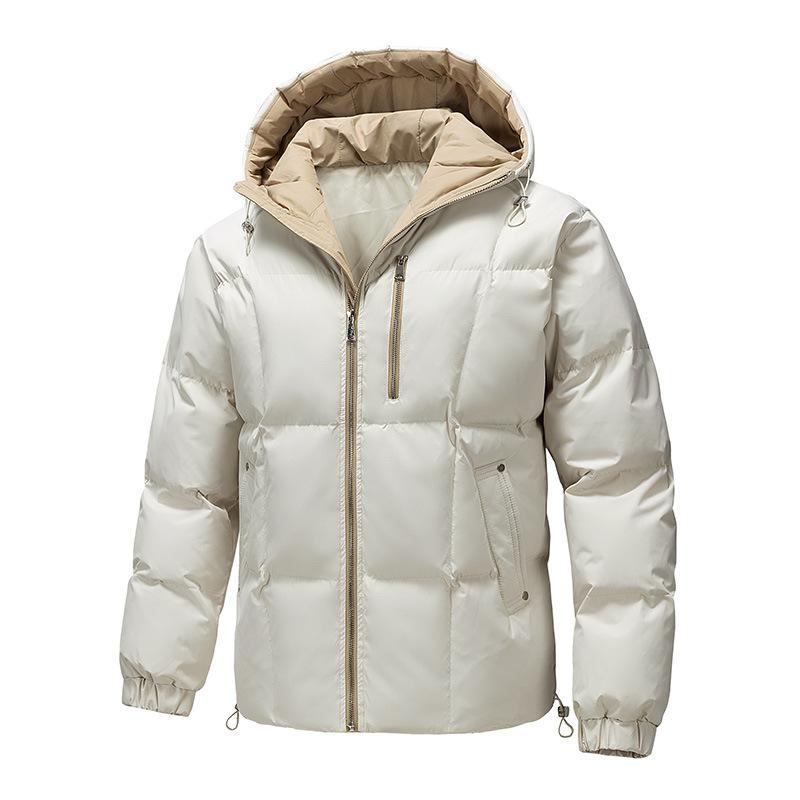 

Новая осенне-зимняя мужская хлопковая куртка однотонная куртка-пуховик модная трендовая свободная и удобная S