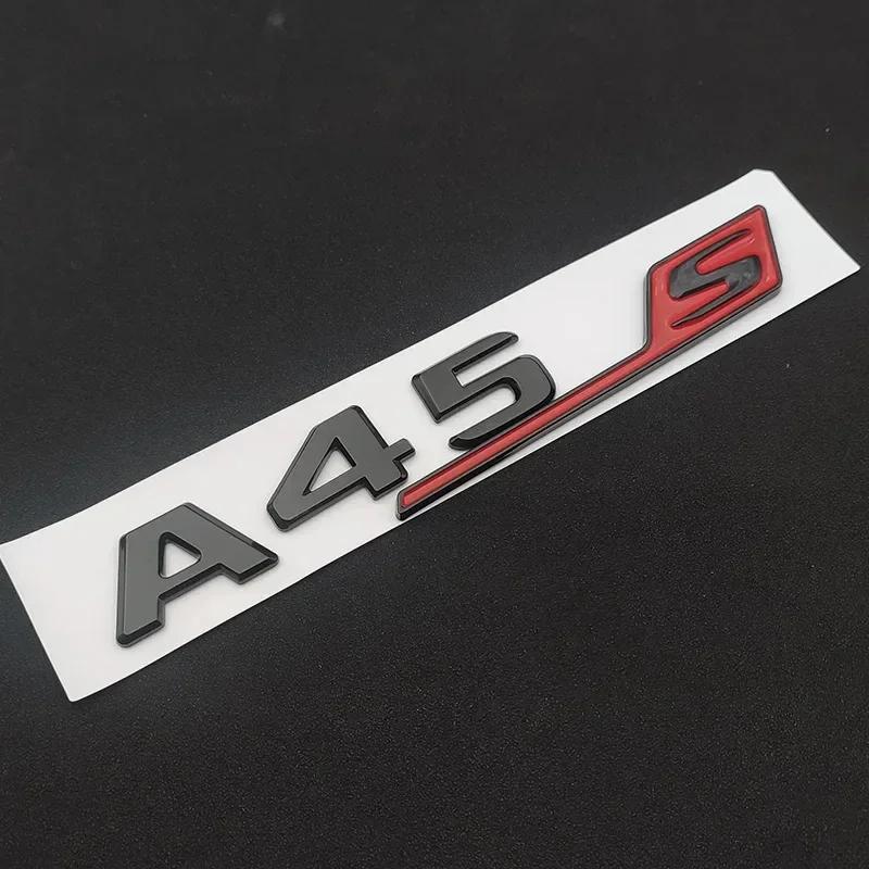 FUP1  ABS Chrome For Mercedes A 35 45 AMG W177 W176 A35 A45 A45S TURBO 4MATIC Car Trunk Letters Emblem Badge Logo Stickers Accessories