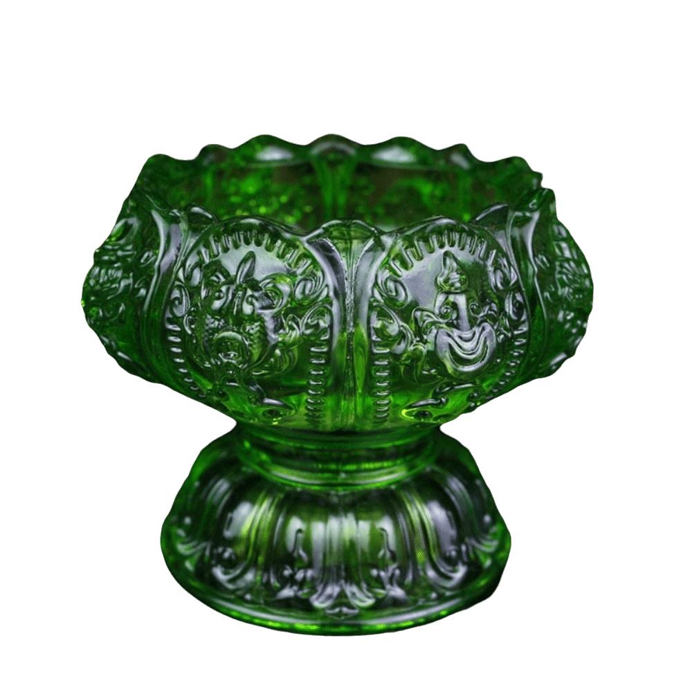 Lucky Crystal Candle Holder Unique Heat-Resistant Lamp Holder Exquisite Decorative Lotus Candlestick Household