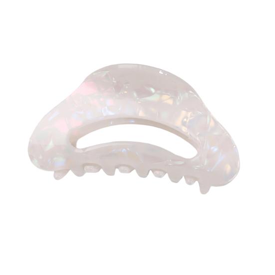 

Hair Claw Anti-slip Teeth Candy Color Hollow Design Hair Clip Medium Size Back Head Shark Hair Claw Strong Grip Hair Accessory білий