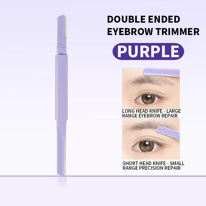 Double Ended Eyebrow Trimmer, Anti Scratch Eyebrow Trimming Tool for Both Men and Women