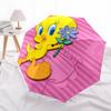 1pc Tweety Bird Holding Flower Umbrella with Plastic Handle,Cartoon Pattern,Suitable for All Seasons Multi-functional Umbrella348