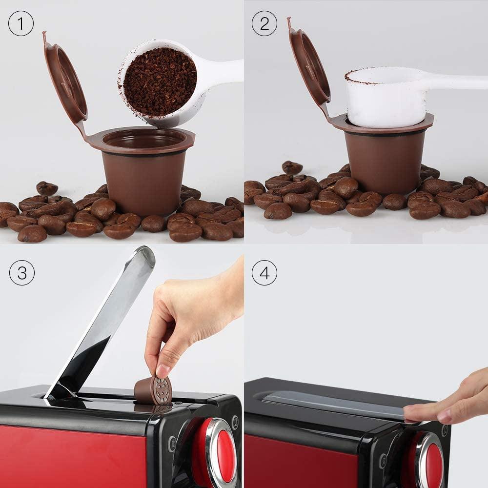 3 Stück Nachfüllbare Wiederverwendbare Espresso-Kapsel für Nespresso Kaffeemaschine Wiederverwendbare Kapsel Nachfüllen Leere Kapsel