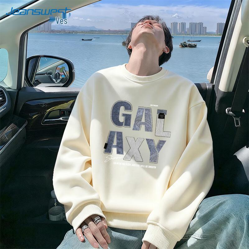 Jeanswest Men s American Retro Printed Crewneck Sweatshirt 2XL