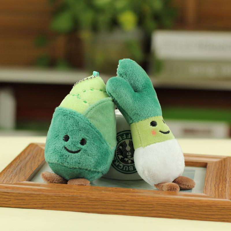 Adorable Vegetable And Fruit Plush Toys Broccoli Cabbage Corn Green Onion Realistic Stuffed Dolls