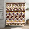 Decorative Shower Curtain with Vintage Tribal PatternWaterproof Fabric for Bathroom Decorations Perfect Gift Idea
