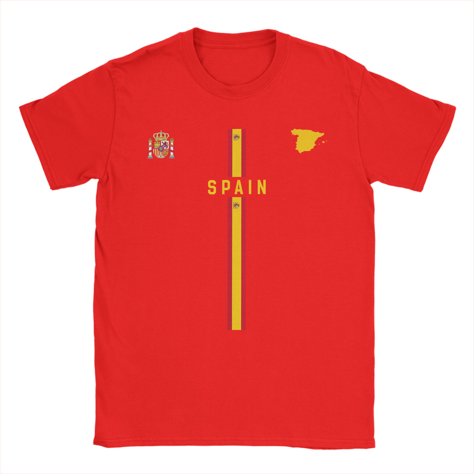 

Spanish Flag T Shirt Summer Hip Hop TShirts Men Cotton Crew Neck Oversize Top Tees Short Sleeve Vintage Tshirt S