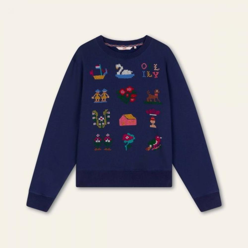 Oilily Hilder Sweat Top  Owhfats003 Navy (513)/S(55)