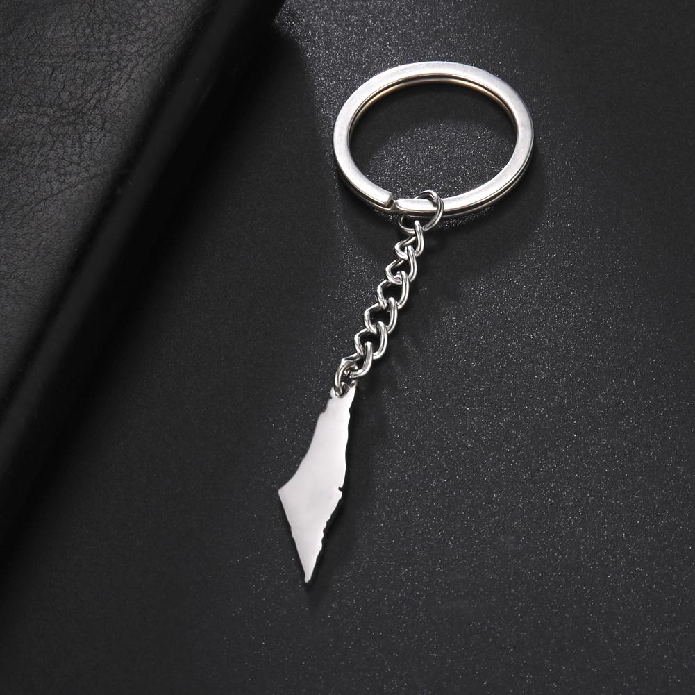 Dreamtimes Fashion Stainless Steel Keychain Necklace Car Bag Pendant Charm Muslim Amulet Islamic Rune Jewelry Gift
