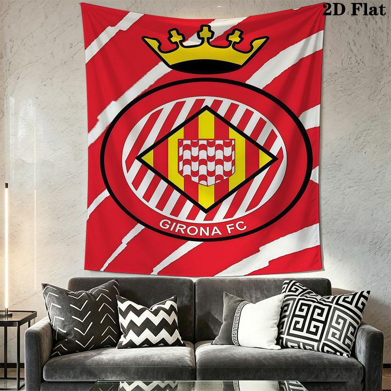 Girona FC poster Wall Hanging Printed Fabric Blanket Decorative Tapestries for Bedroom Living Room Home Decor