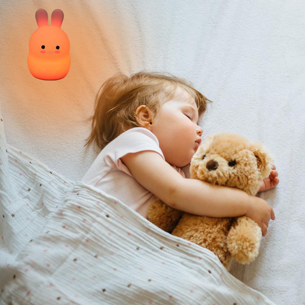 Silicone Rabbit Touch Night Lamp, Colors with Remote Control, Wireless Lamp