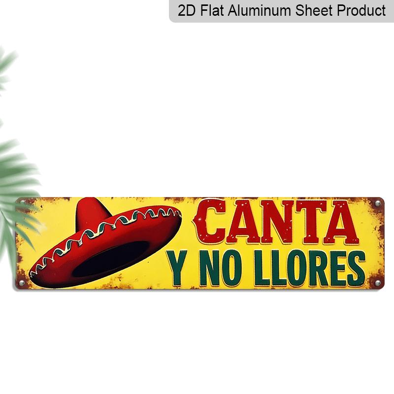 

2D Flat sing, Don t Cry Aluminum Decorative Sign-Mexican Style Theme, Country Style Wall Decoration, Suitable for Bars, This, about-men s 40cm x 10cm