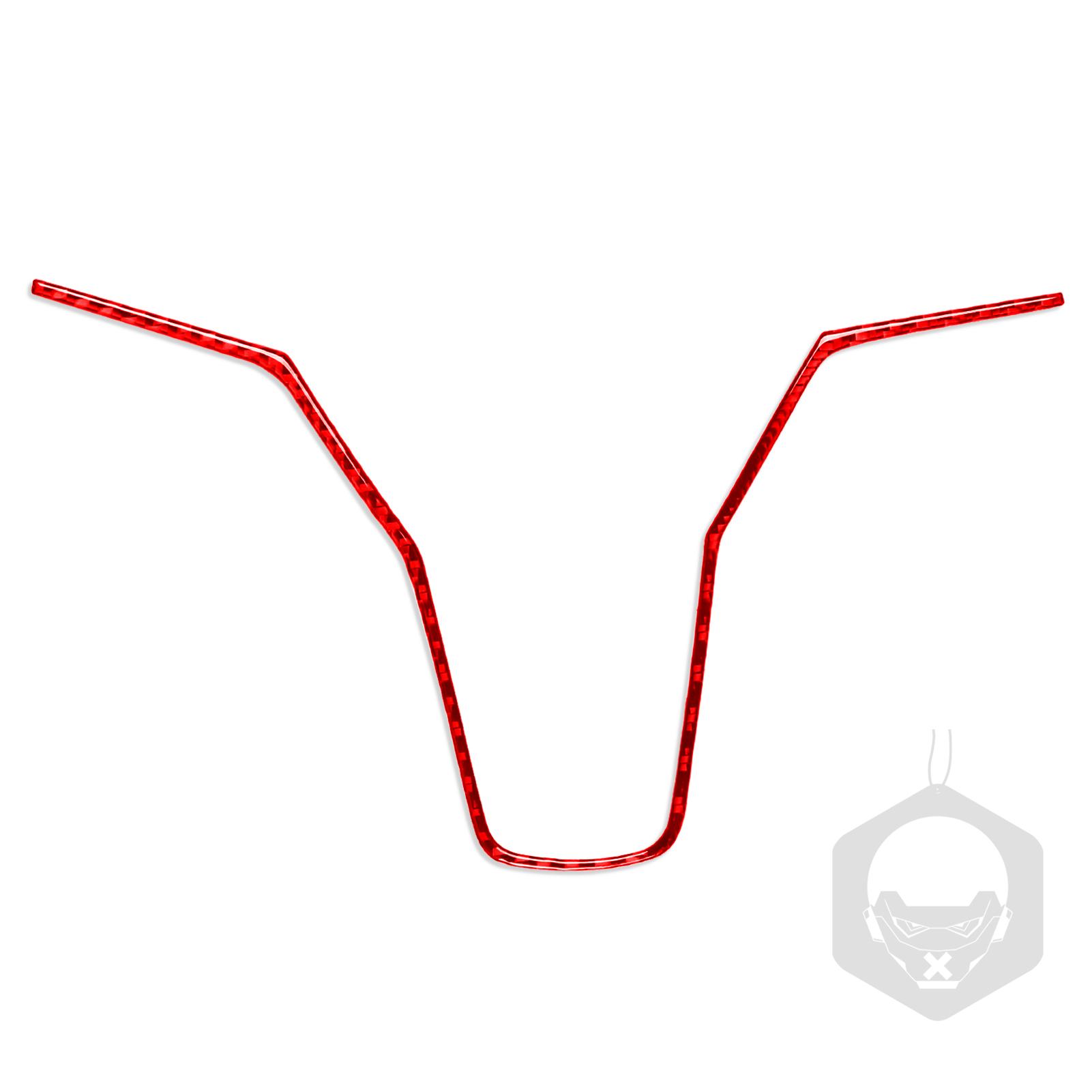 

Для Tesla Model Y + Model 3 2017-2022 Накладки на панель рулевого колеса из углеволокна, Аксессуары для интерьера автомобиля красный