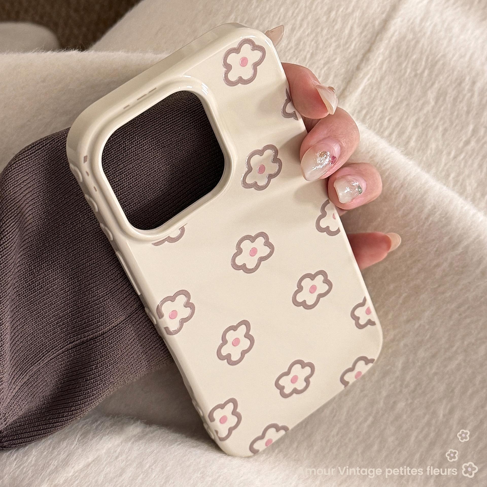 

Осінній Лінійний Квітковий для Чохол для мобільного телефону Apple 16 для IPhone17promax Простий 13 Протиударний 14 Повний Пакет 12/12pro