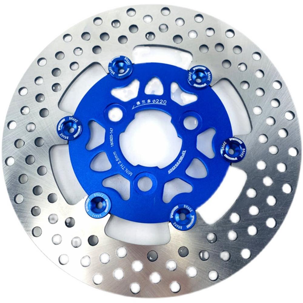 Motorrad E-Bike Universal CNC 3 Löcher 220mm*57mm Schwimmende Scheibenbremsscheibe Für Honda Yamaha Cygnus-Z Rsz Jog Force Niu Roller