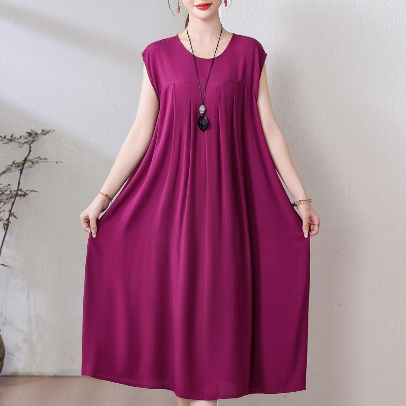 Rochie Vintage Vara Marime Plus Femeie Oversize Largi Fara Maneci Casual Elegant Rochii Lungi