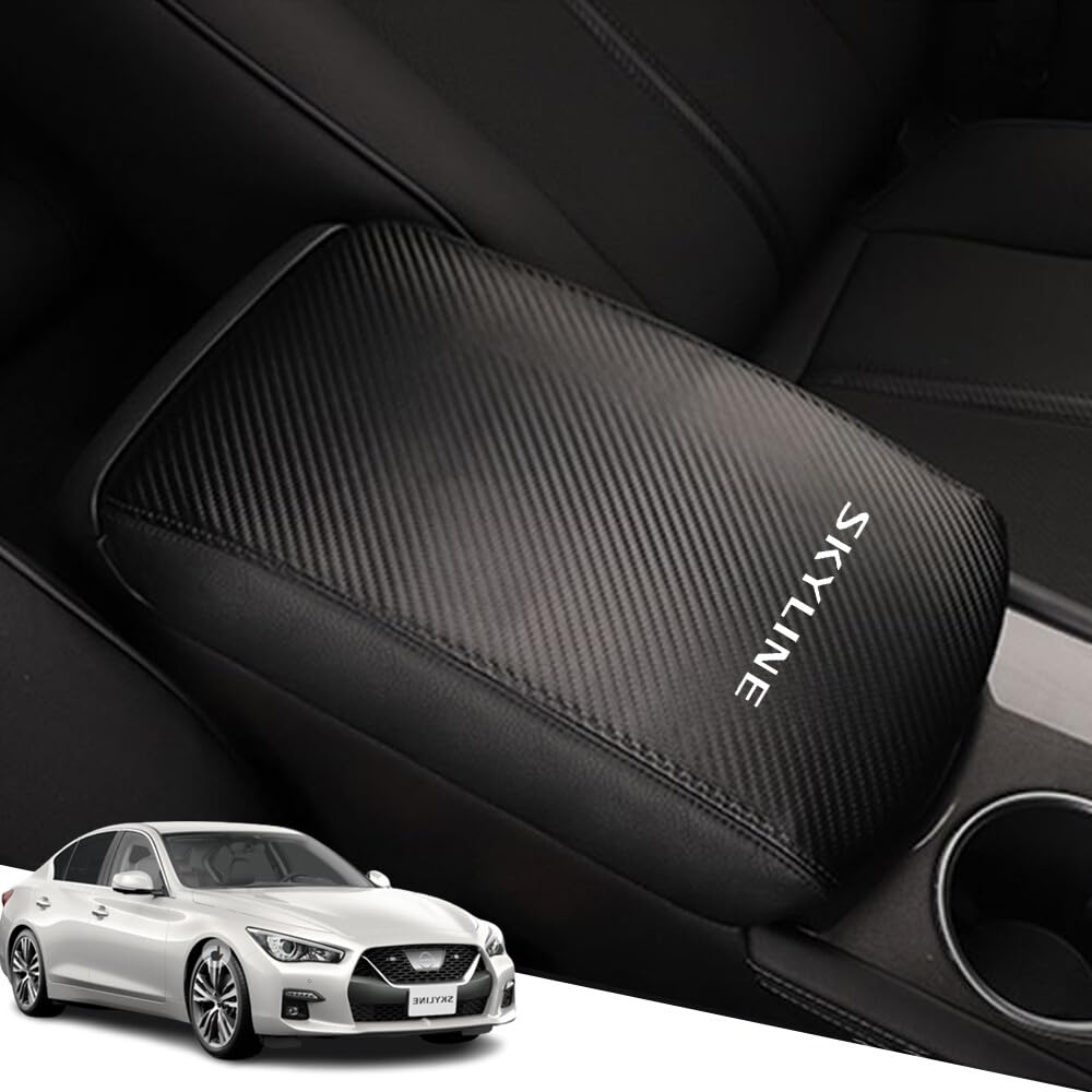 

Hearsheng Кожаная накладка на подлокотник для Nissan Skyline V37 Series 2014 Индивидуальная защита салона Легкий дизайн Накладка из волокна/Консоль (СКАЙЛАЙН) YV37,