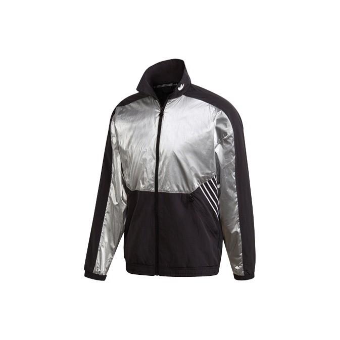 adidas Colorblock Retro Track Stripe Stand Collar Jacket Men s Black L