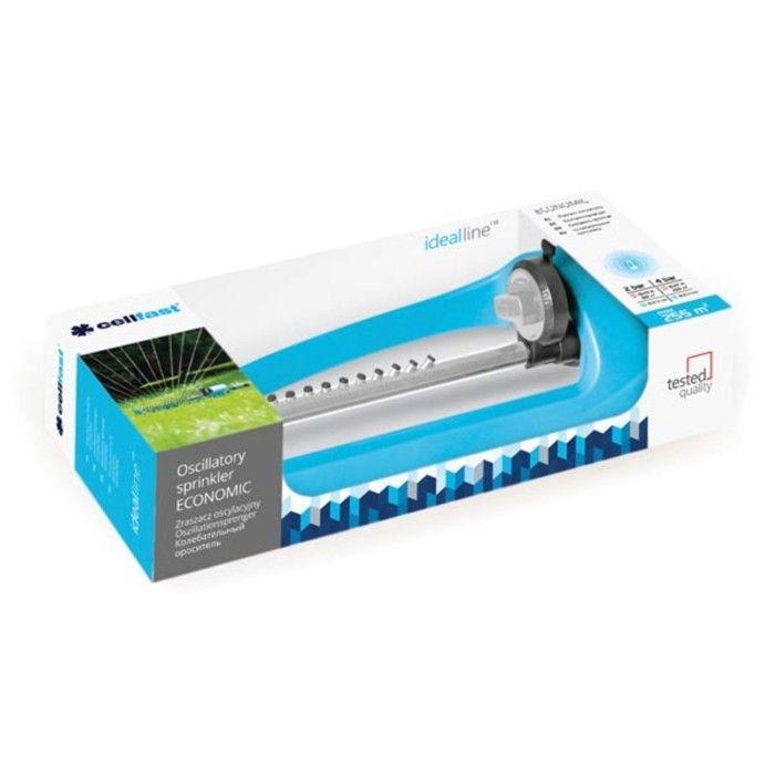 Arroseur oscillant - cellfast - 200 m² - 15 trous - réglage de l'écoulement - compatible hozelock/gardena
