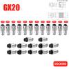 5/10/20Set GX12 GX16 GX20 2 3 4 5 6 7 8 9 10 12 14 15 Pin Male&Female Aviator Aviation Plug Socket Connector  Panel Mount