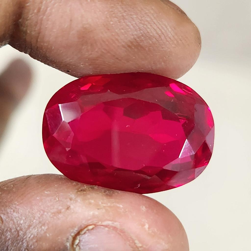 37.25  Ct Heated CERTIFIED Red Ruby Stunning  Shape Oval  Loose Gemstone